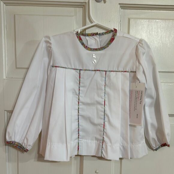 NWT red beans sample size 3 swing top with Floral Trim - Picture 1 of 4